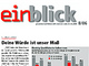 Einblick Nr. 8/2006 - Das Motto des 1. Mai 2006